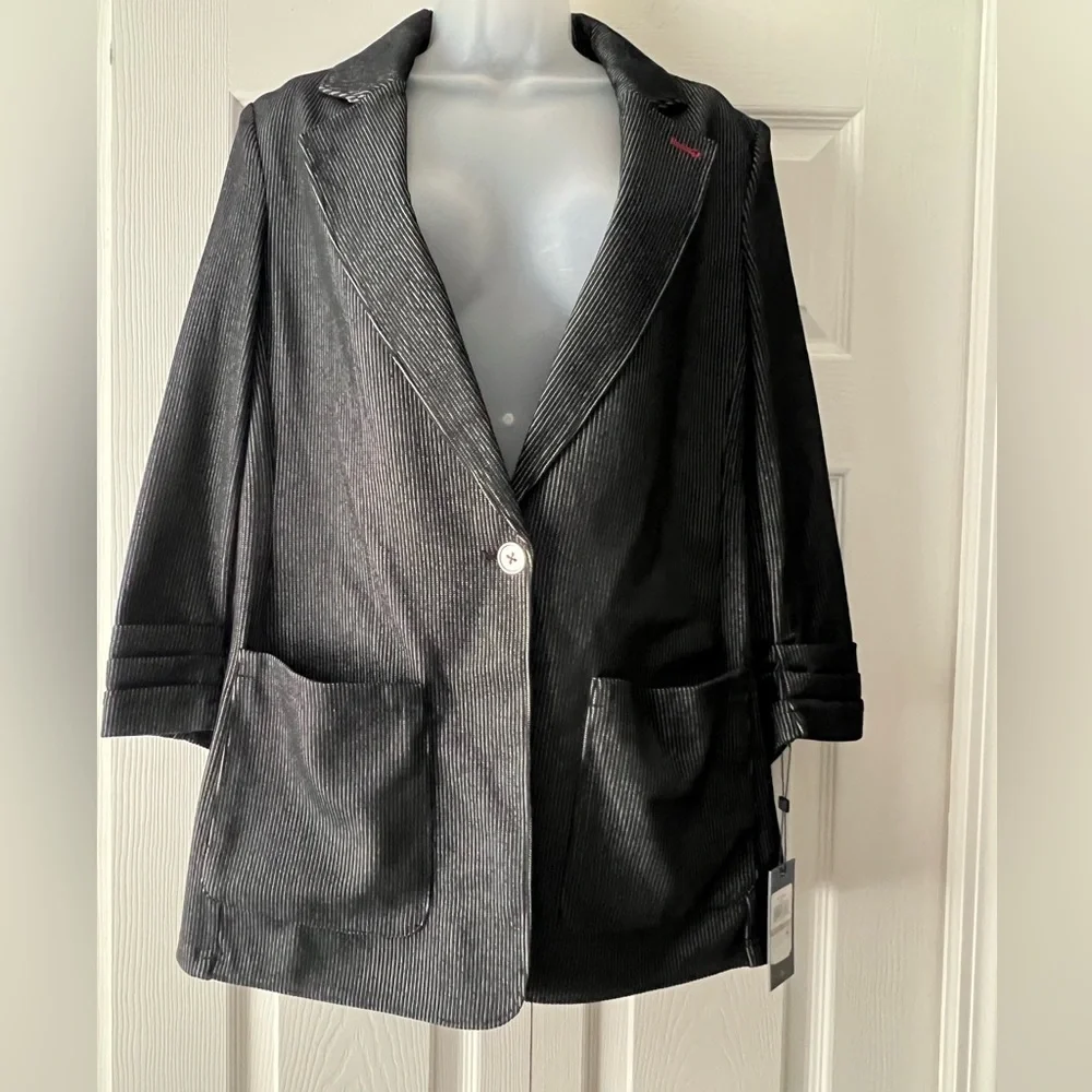 Tommy Hilfiger Striped Notch-Lapel Blazer NWT